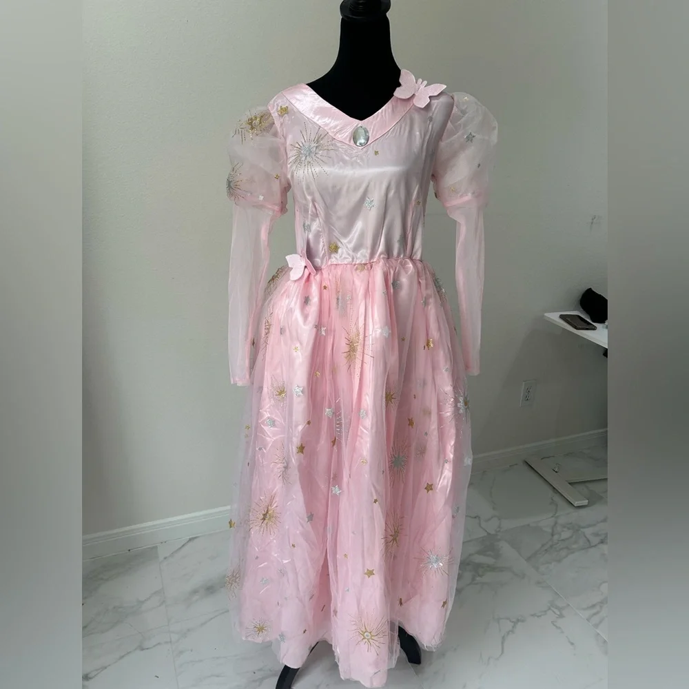 Wizard of Oz Glinda The Good Witch Pink Princess Costume for Kids, Size XL